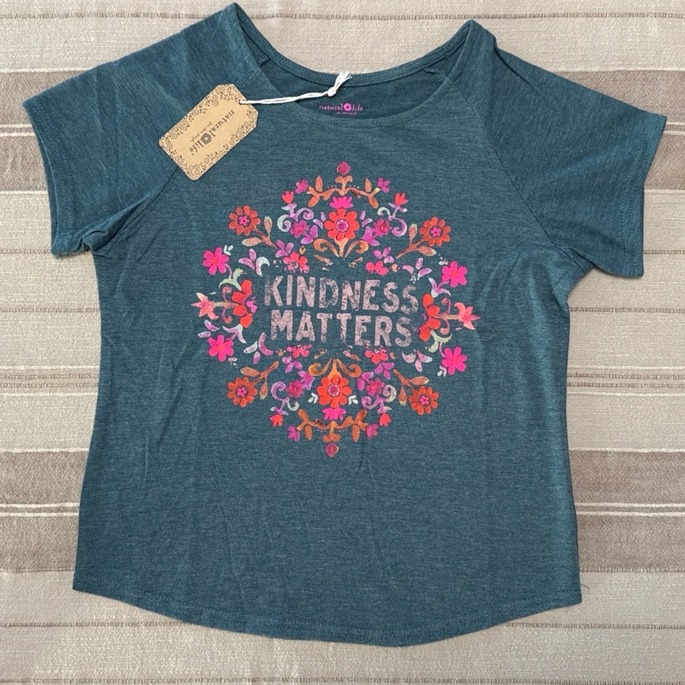 Kindness Matters kids tee Natural Life boho hippie kidcore M festival